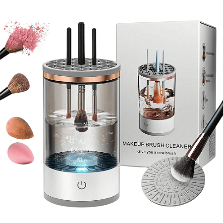 Limpador De Pincel De Maquiagem Lavador De Pincéis Elétrico Automático Maquiagens Beleza Cosméticos Mulher Pinceis Limpe