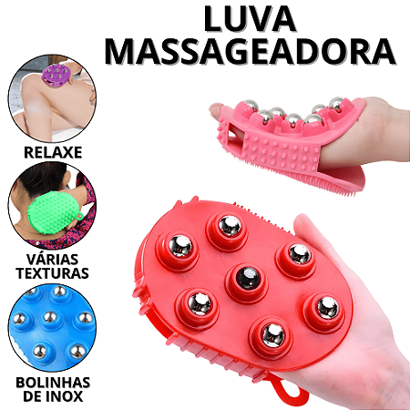 Massageador Corporal Manual Massager Luva Massageadora Com Esferas Luvas De Massagem Massageado