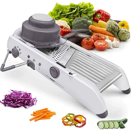 Cortador De Legumes Mandoline Profissional Inox Fatiador Ralador Multifuncional Manual Verduras