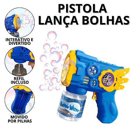 Brinquedo Infantil Bolha De Sabao Arma De Bolhas De Sabão Arminha Pistola Lançador Criança