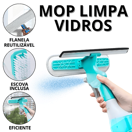 Rodo Limpa Vidro E Janela Mini Mop Esfregão Portátil Limpador De Janelas Rodinho Para Vidros Casa