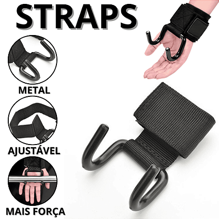 Strap Musculação Com Munhequeira Luva Academia Musculação Straps Strep Com Gancho Strepe Musculacao