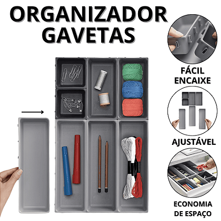 Organizador De Talheres Para Gaveta Organizado De Gavetas Separador De Talher Ajustável Cozinha
