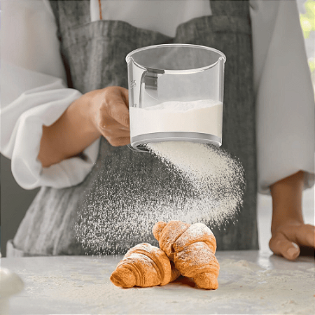Tapioqueira Polvilhador Peneira Tapioca Manual Polvilhado Manual Cozinha Confeitaria Açúcar Farinha