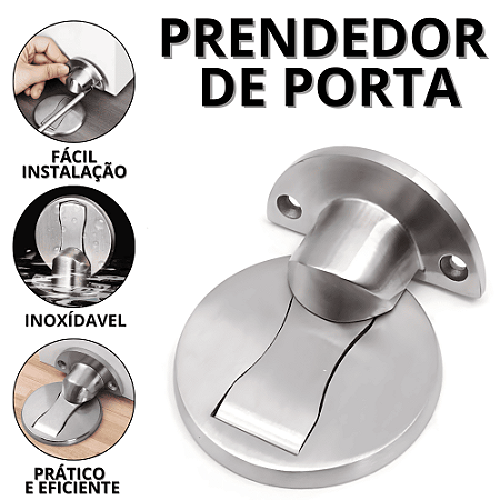Trava De Porta Magnetico Prendedor De Portas Batente Metal Amortecedor Anti Impacto Para Casa