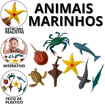 Brinquedo Infantil Animais Brinquedos Para Menino Infantil Kit Animal Marinho Interativo Crianças