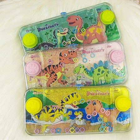 AquaPlay Jogo de Argolas Retro Play Mini Game Dinossauro T Rex Unicornio Agua Crianças Coordenação Motora Fidget Toys