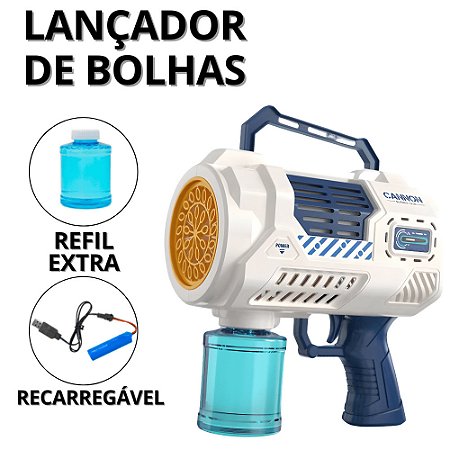 Bolha De Sabão Brinquedo Bolinha De Sabao Máquina De Bolhas Infantil Lançador Automático Bazuca