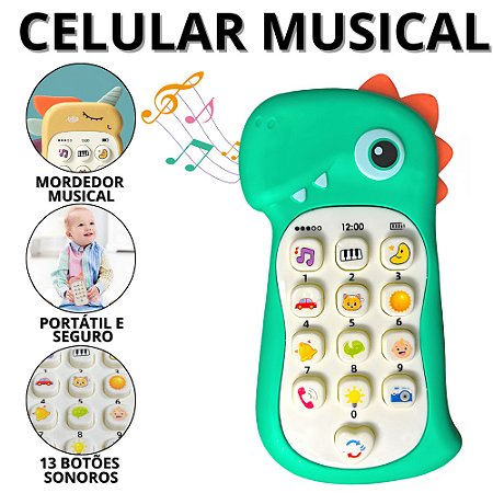 Brinquedos Para Bebê Telefone Celular Infantil Brinquedo Musical Interativo Mordedor Para Bebe