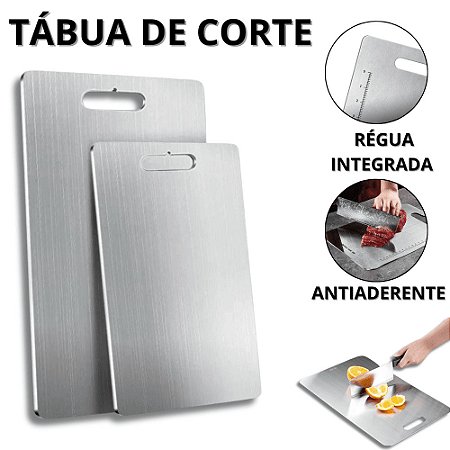 Tabua De Carne Inox Tábua De Corte Antibacteriana Taboa De Cozinha Grande Antiderrapante Legumes