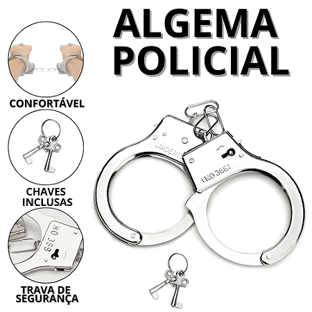 Algema Policial Infantil Algemas De Brinquedo Fantasia Carnaval Polícia Fantasias Policia Festa