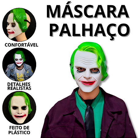 Máscara De Halloween Palhaço Mascara Carnaval Fantasia  Masculino Adulto  Assustadora Cosplay Adulta