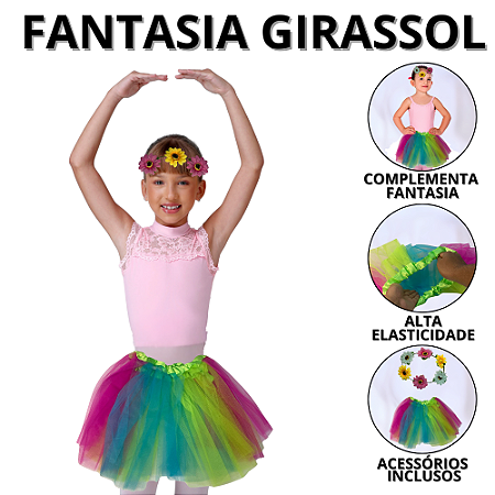 Fantasia Carnaval Feminina Girassol Arco De Cabelo Flores Acessórios Arquinho Fantasias Infantis