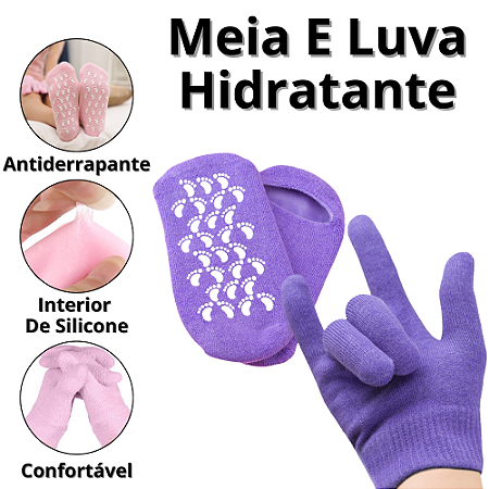 Meias De Silicone Para Os Pés Luva Hidratante Para As Mãos Protetor Calcanhar Antiderrapante Esporão