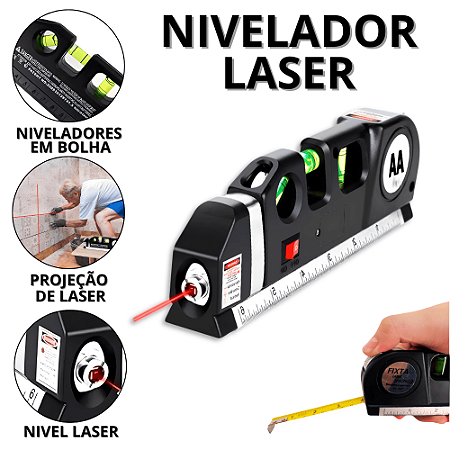 Nível Laser Profissional Trena A Laser Multifuncional Nivelador Alta Precisão Digital Bateria