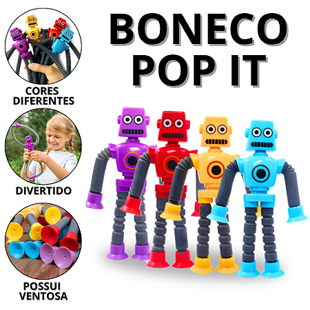 Robô Brinquedo Grande Brinquedo Infantil Pop It Robô Interativo Robozinho De Luz Tube Eletrônico