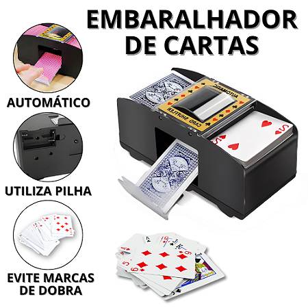 Embaralhador De Cartas Automático Misturador De Baralho Portátil Embaralha Carta Poker Truco Buraco