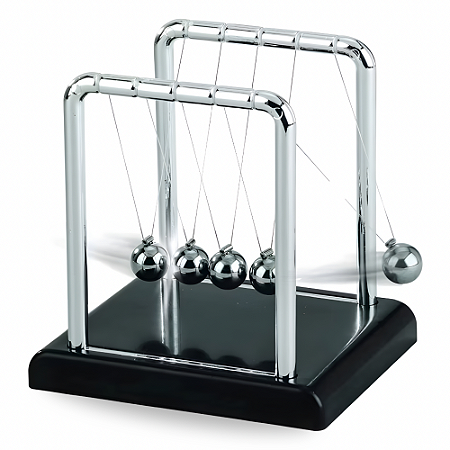 Pêndulo De Newton Grande Pendulo De Mesa Balance Ball De Metal Decoração Enfeite Escritório