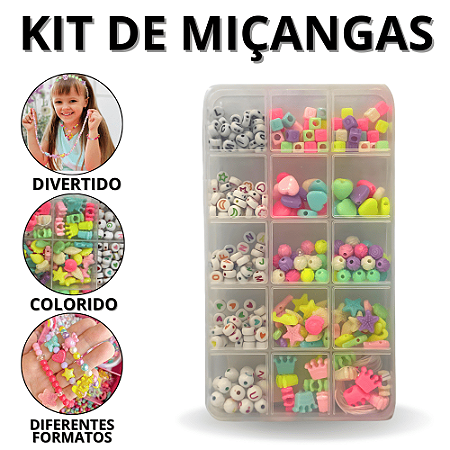 Miçangas Kit Completo Maleta De Miçanga Completa Brinquedo De Menina Acessórios Para Meninas