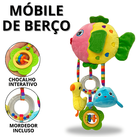 Mobile Bebe Berço Portátil Brinquedos De Pelucia Peixe Brinquedo Infantil Para Recem Nascido