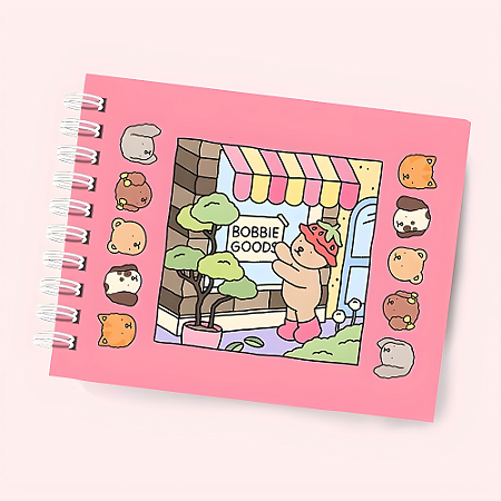Livro De Colorir Bobbie Goods Encadernado Com Capa Dura e 48 Folhas Diferentes