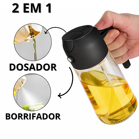 Spray Azeite Borrifador Vidro 470ml Óleo Vinagre Cozinha