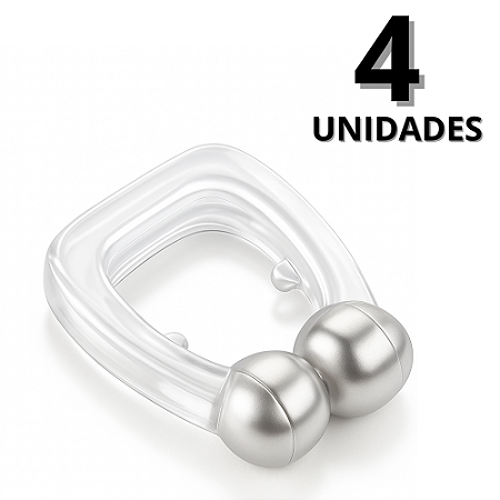 Clipe Nasal Anti Ronco Apneia Sono Kit 4 Unidades Respiração Noturna