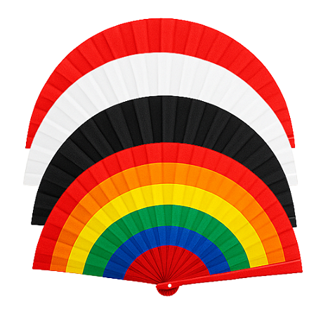 Leque de Mão Grande 64cm Preto para Carnaval Fantasia Dança e Festa