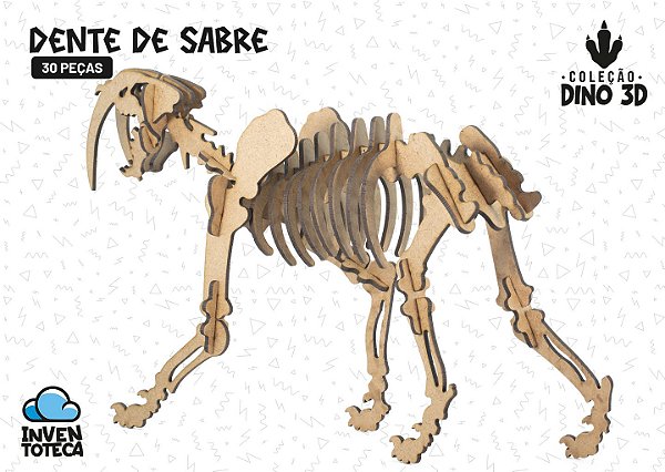 Dente de Sabre - Coleção Dino 3D