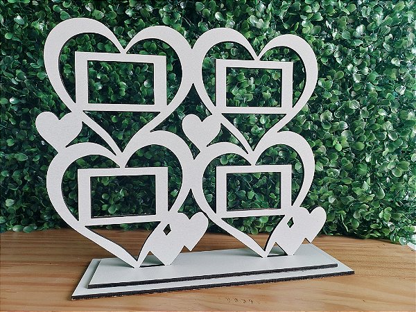 Porta Retrato Coração em mdf
