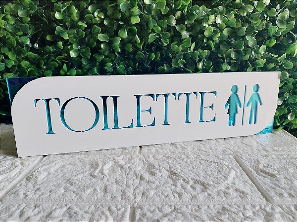Placa de Sinalização em Acrílico Toilette