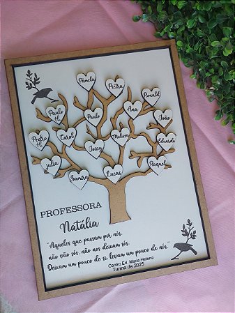 Quadro Personalizado Dedicatória Professor