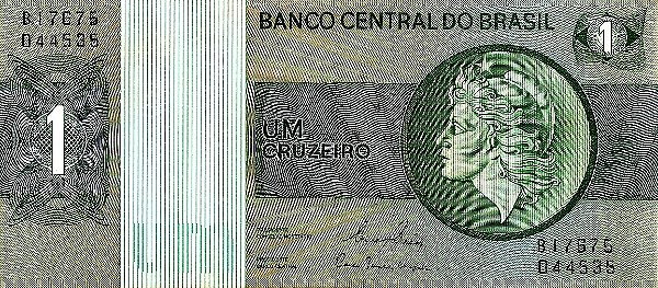 Cédula Brasil 1 Cruzeiro 1980 FE [Brasil/República]