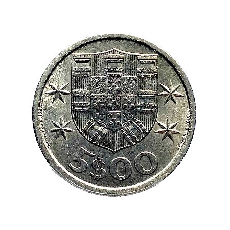 Moeda 5$00 Escudos Cupro-Níquel  1966 [BELA] Portugal
