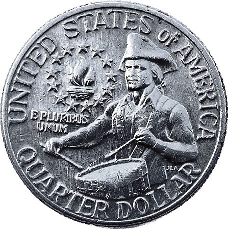 Moeda Quarter Dollar 1976 D [SOB] Bicentenário USA