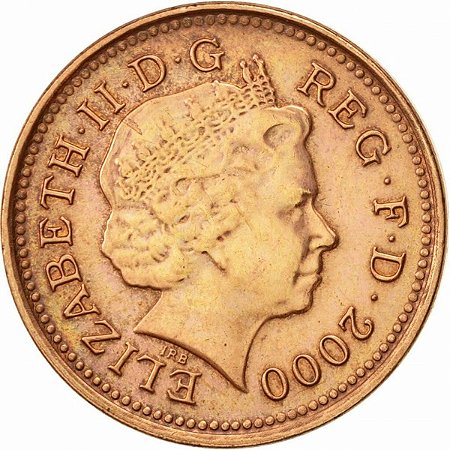 Moeda 1 Penny 2000 Aço/Cobre [SOB] Elizabeth II UK