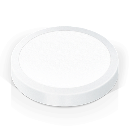 Luminaria Sobrepor Redonda Branca Flat Led 18w Autovolt 4200k 207x24 1350lm