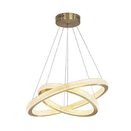 Pendente Saturno Ø45+65cm  | 3mt De Cabo - Dourado