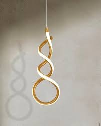 Pendente Aluminio Com Borracha D110*H260mm Cabo 2m 20w 3200k Dourado