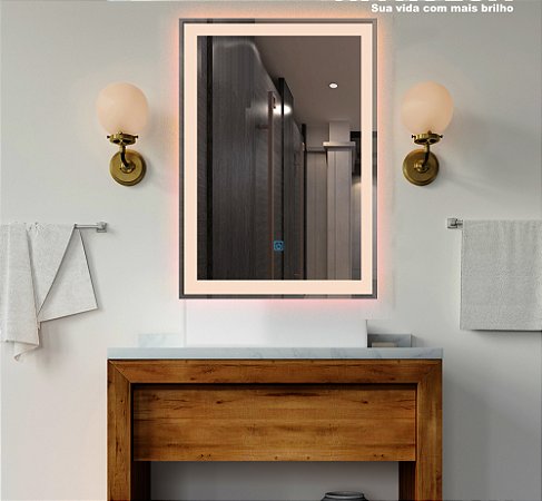 Espelho Led Touch Elt-07 24w 3000k