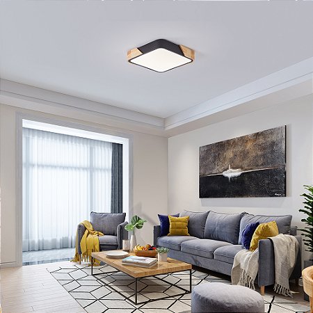 Plafon Led Quadrado Psq-040p 3 Em 1