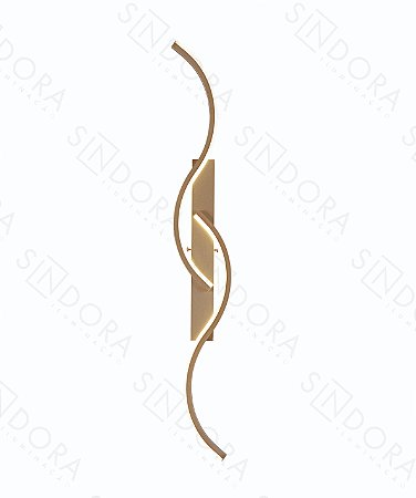 Arandela 10x74cm 20w 3000k 1500lm Dourado