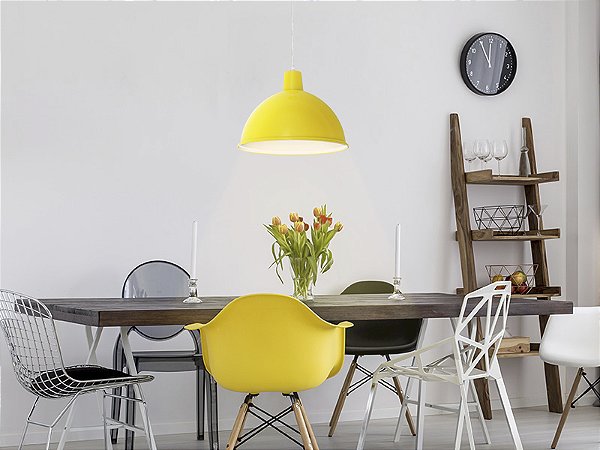 Lum Pendente Taschibra Design Td 821 Amarelo