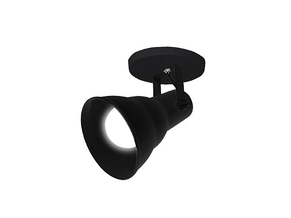 Spot Taschibra Circular Hol 1xe27 Preto Fosco