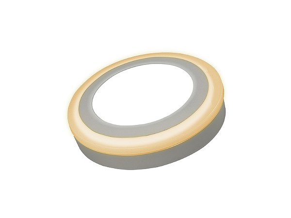 Painel Led Dual Color 18w+6w Sobrepor Redondo