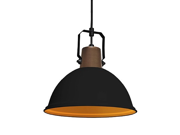Pendente Taschibra Factory P Preto Fosco