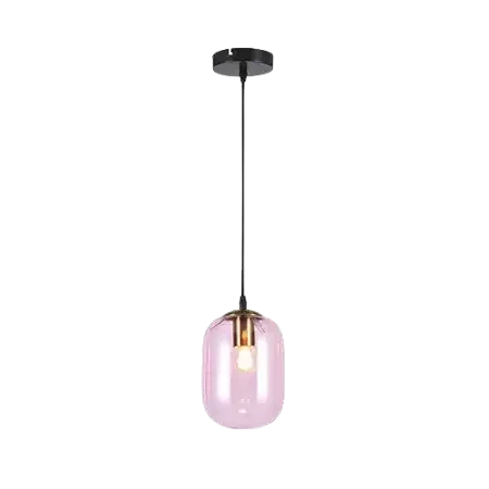 Pendente Glass Champagne Rosa E27 50x200mm Ip20