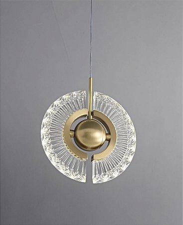 Lustre De Acrilico Monocromatico De Luz Quente