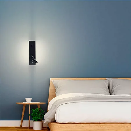 Arandela Led Enna Ip20 C/Usb 3+9w 3000k Pt