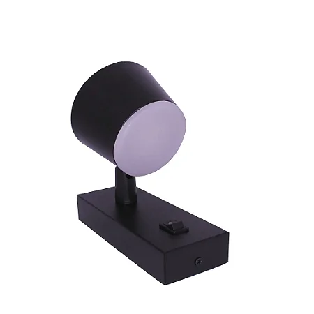 Arandela Mya Facho De Luz Duplo 7w 3000k Preta